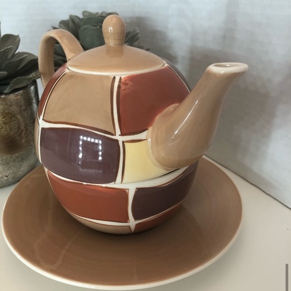 Canhome global ceramic tea 4 one hand painted set - Picture 15 of 16